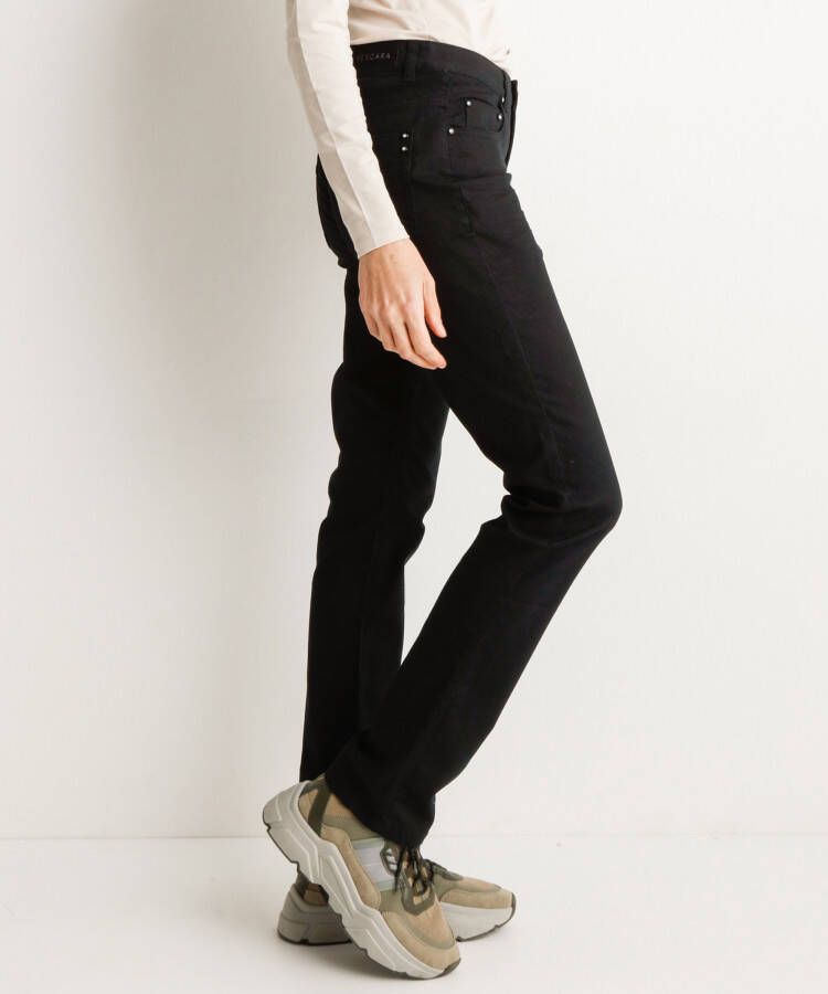 terStal Dames regular fit broek twill stretch zwart in maat