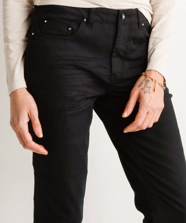 terStal Dames regular fit broek twill stretch zwart in maat