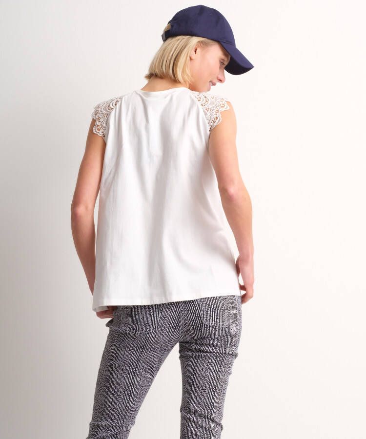 terStal Dames singlet met kant wit in maat