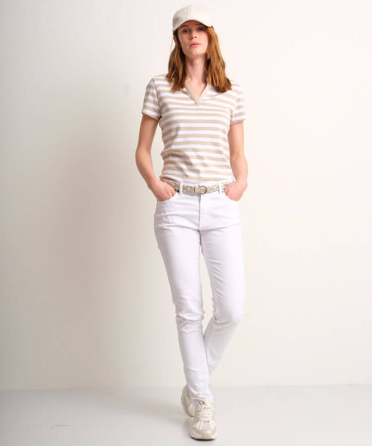 terStal Dames slim fit broek twill stretch wit in maat