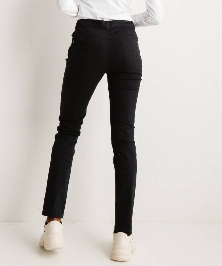 terStal Dames slim fit broek twill stretch zwart in maat