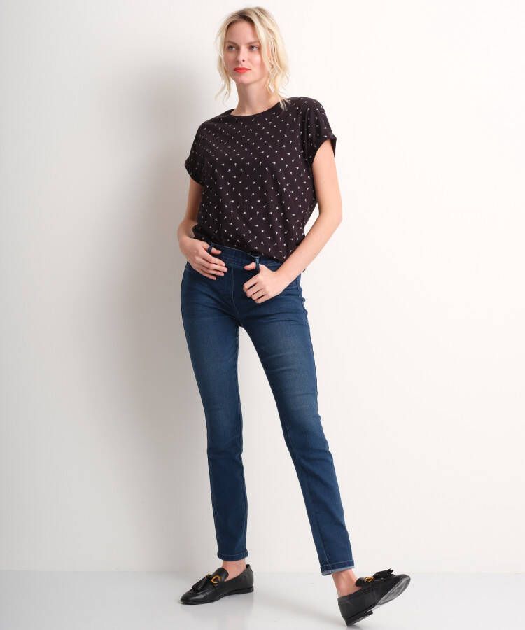 terStal Dames slim fit tregging stretch (donker) blauw in maat