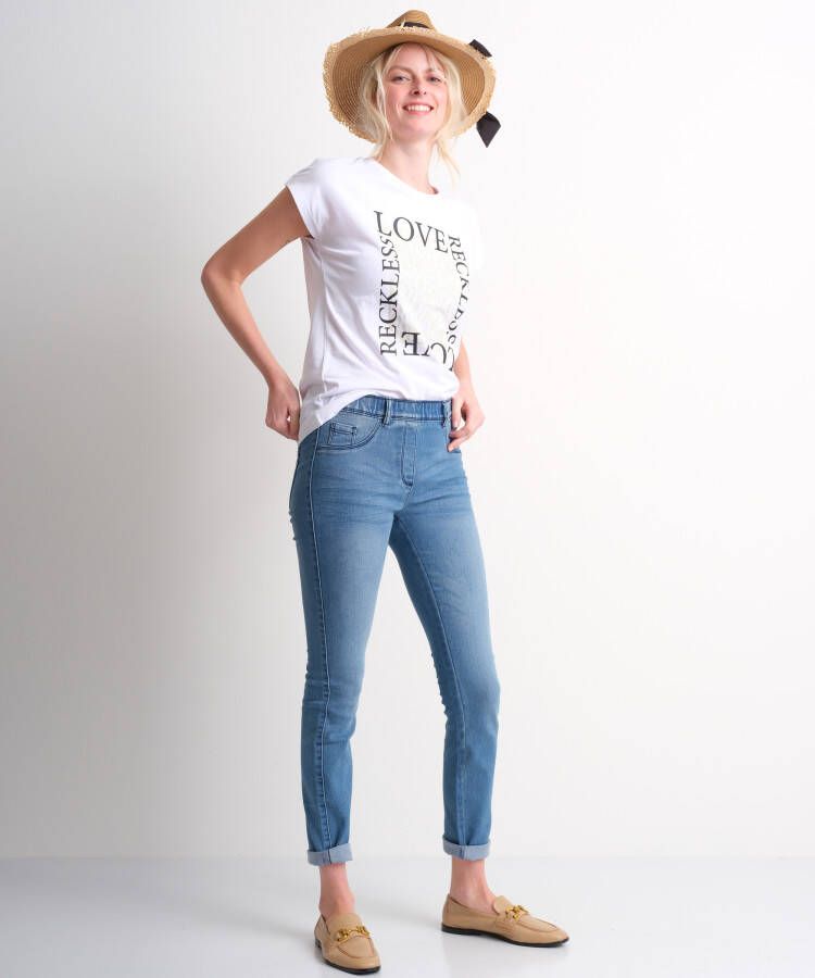 terStal Dames slim fit tregging stretch (mid) blauw in maat