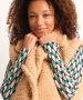 TerStal Dames teddy gilet knoopsluiting bruin in maat - Thumbnail 4