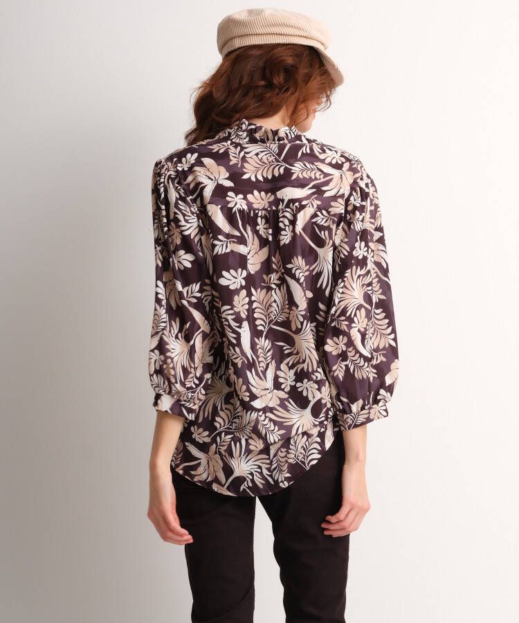 terStal Dames top met bloemenprint zwart in maat