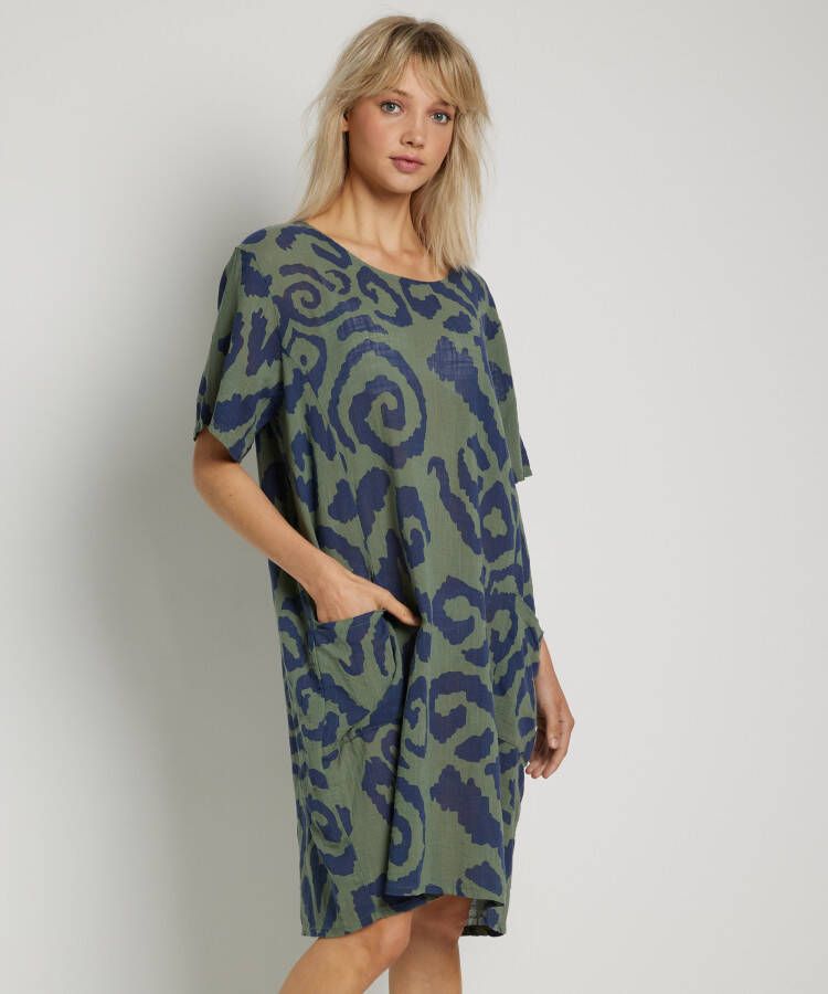 terStal Dames tuniek linnenlook groen in maat