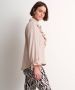 TerStal Dames uni blouse ruchedesign beige in maat - Thumbnail 4