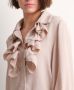 TerStal Dames uni blouse ruchedesign beige in maat - Thumbnail 5