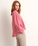 TerStal Dames uni blouse wikkelknoop roze in maat - Thumbnail 3