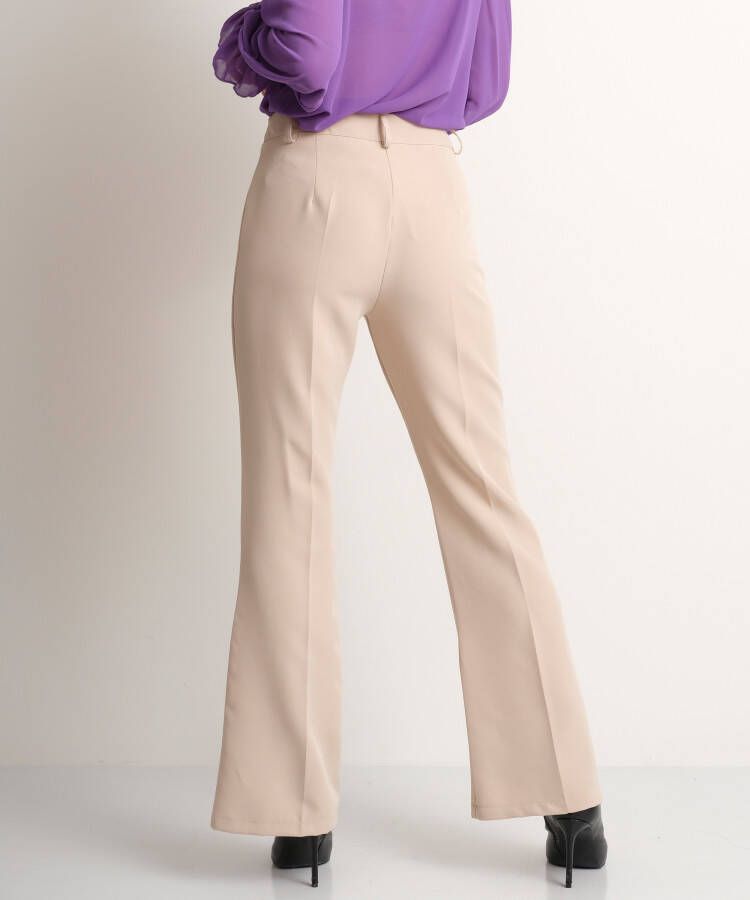 terStal Dames uni flared fit pantalon beige in maat