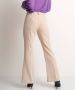 TerStal Dames uni flared fit pantalon beige in maat - Thumbnail 3