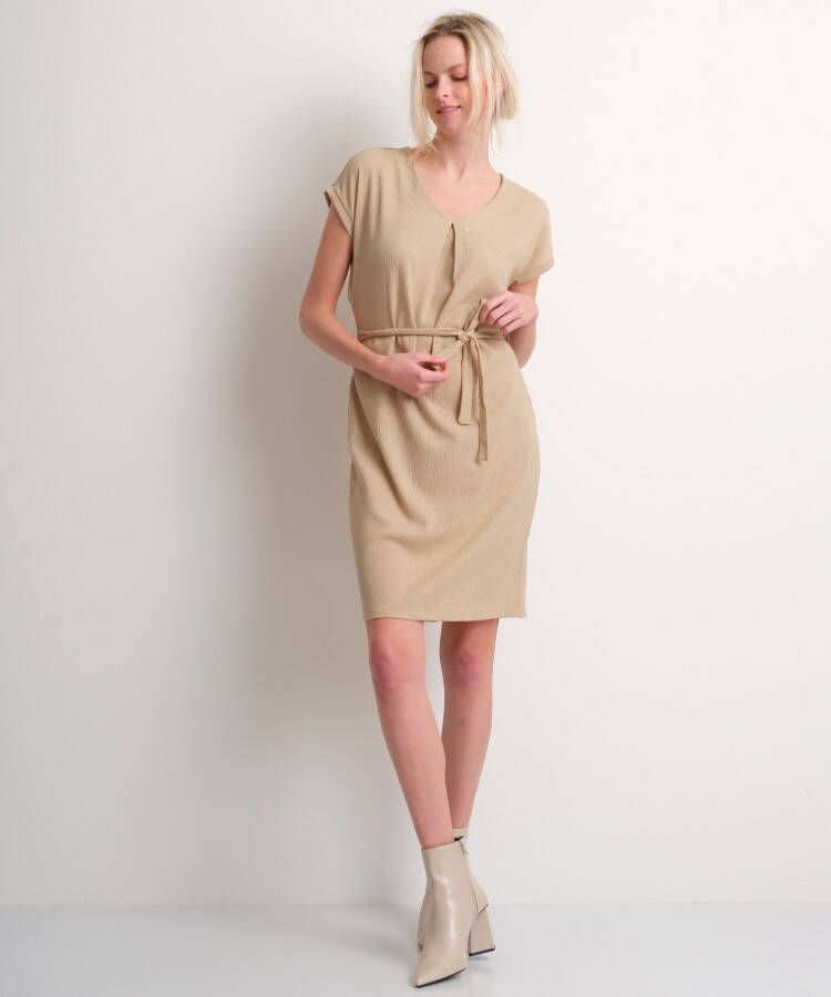 terStal Dames uni jurk crepe beige in maat
