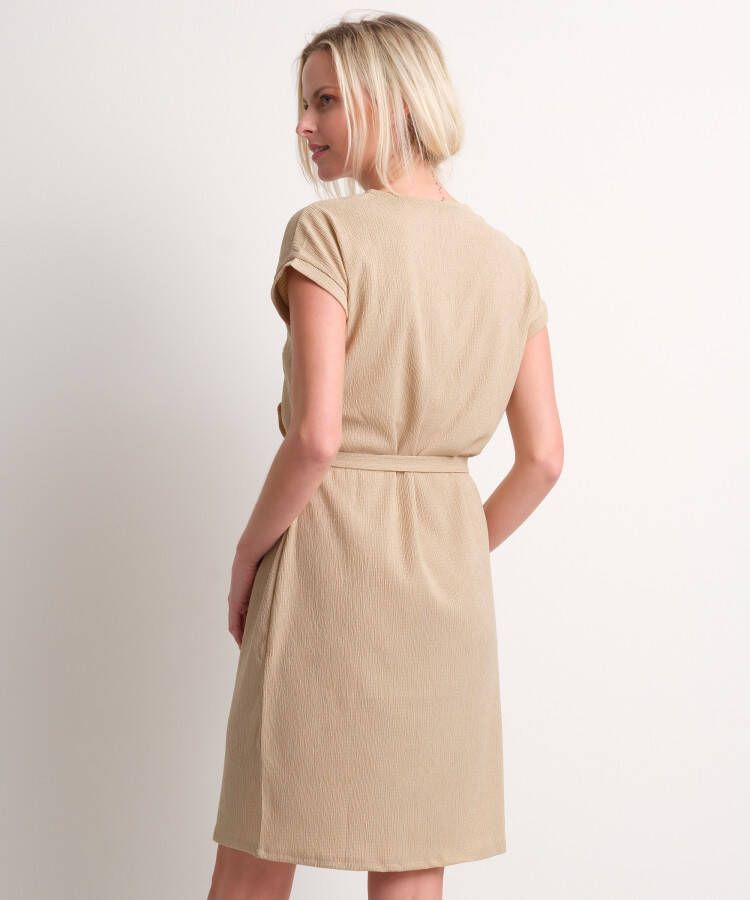 terStal Dames uni jurk crepe beige in maat