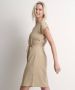 TerStal Dames uni jurk crepe beige in maat - Thumbnail 4