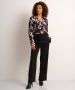 TerStal Dames uni pantalon met strik zwart in maat - Thumbnail 2