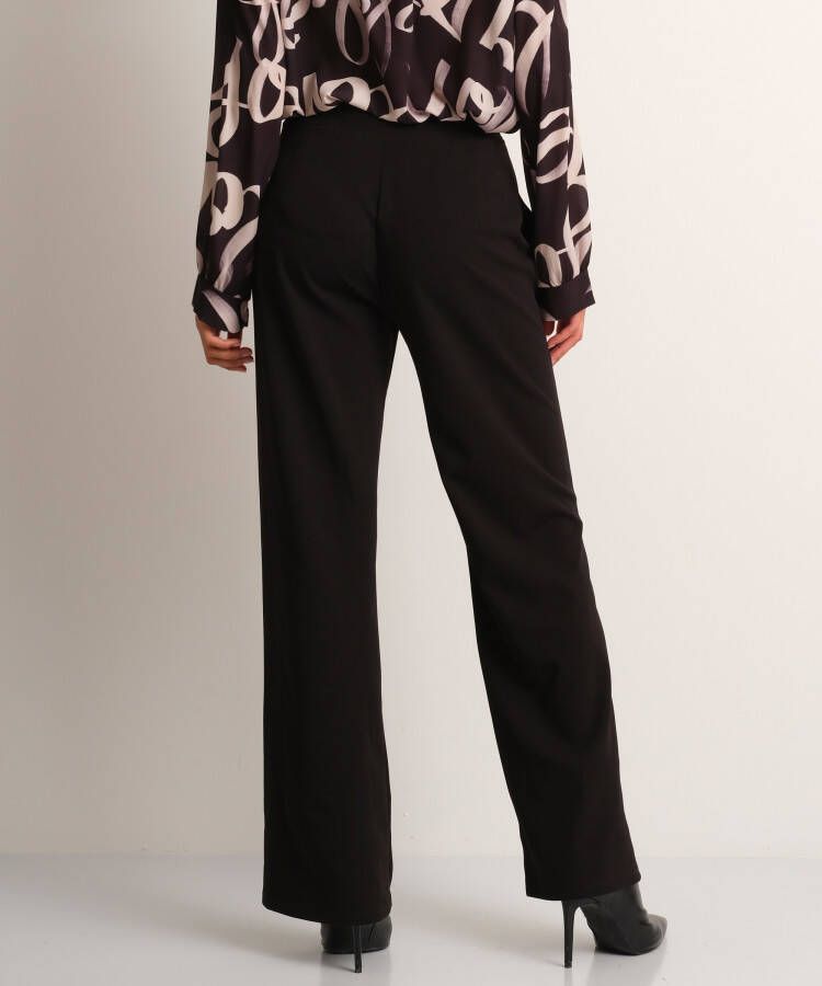 terStal Dames uni pantalon met strik zwart in maat