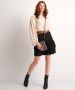 TerStal Dames uni top met v-hals en plooi beige in maat - Thumbnail 2