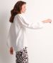 TerStal Dames uni top met v-hals en plooi wit in maat - Thumbnail 4