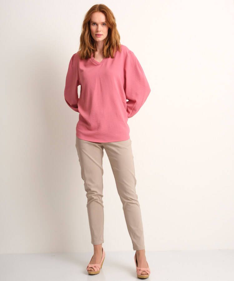 terStal Dames uni top pofmouw roze in maat