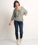 TerStal Dames viscose trui vleermuismouw groen in maat - Thumbnail 2