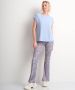 TerStal Dames zachte flared broek bloemen blauw in maat - Thumbnail 2