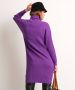 TerStal Dames zachte lange trui jacquard paars in maat - Thumbnail 2
