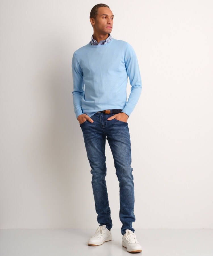 terStal Heren basic uni trui blauw in maat