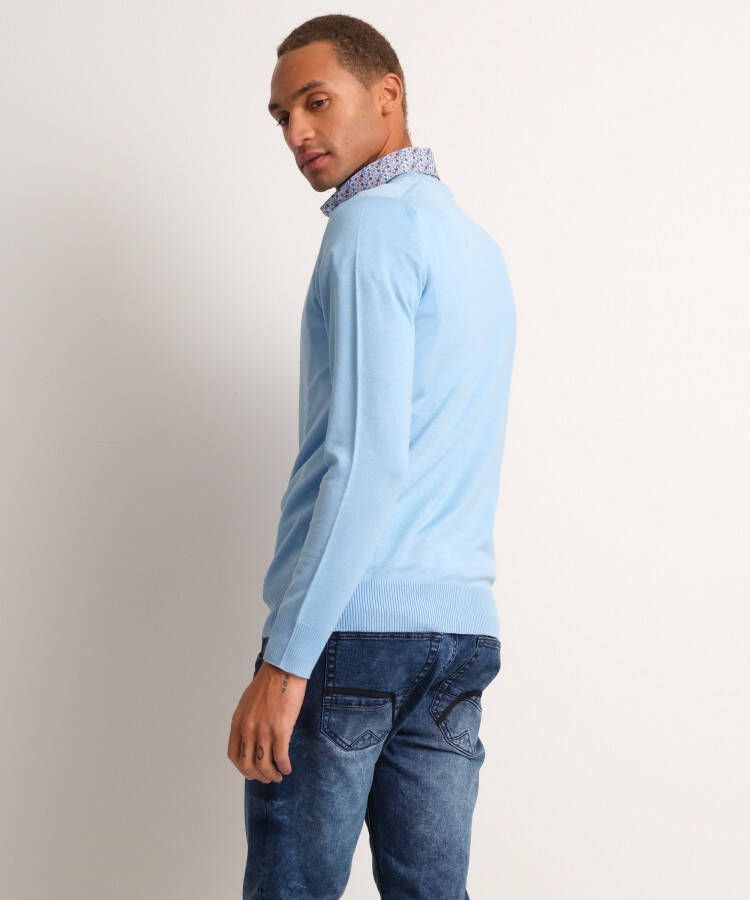 terStal Heren basic uni trui blauw in maat