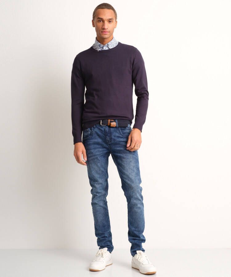 terStal Heren basic uni trui blauw in maat