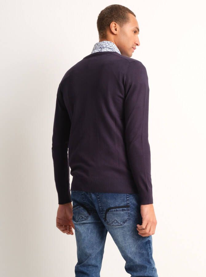 terStal Heren basic uni trui blauw in maat