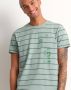 TerStal Heren gestreept t-shirt borstzakje groen in maat - Thumbnail 5
