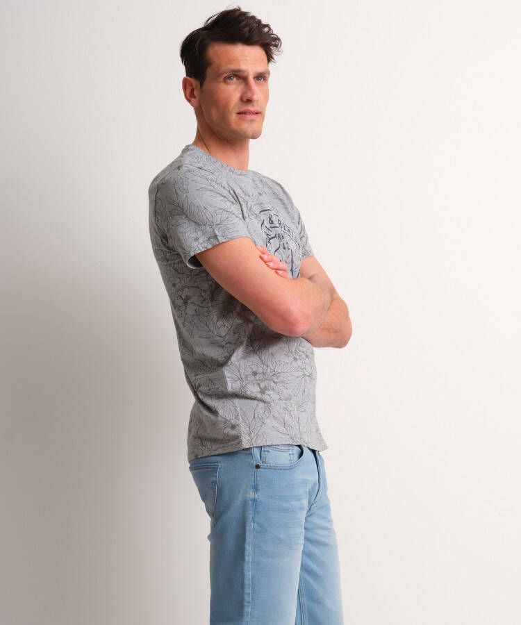 terStal Heren jersey t-shirt bloemblad groen in maat