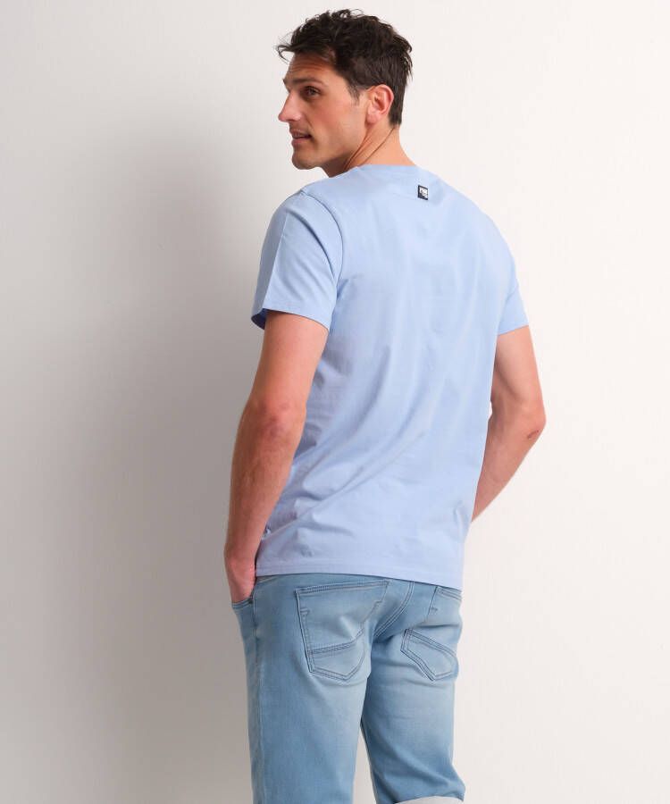 terStal Heren jersey t-shirt borstzakje blauw in maat
