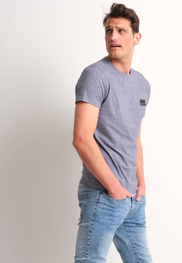 terStal Heren jersey t-shirt zigzag blauw in maat