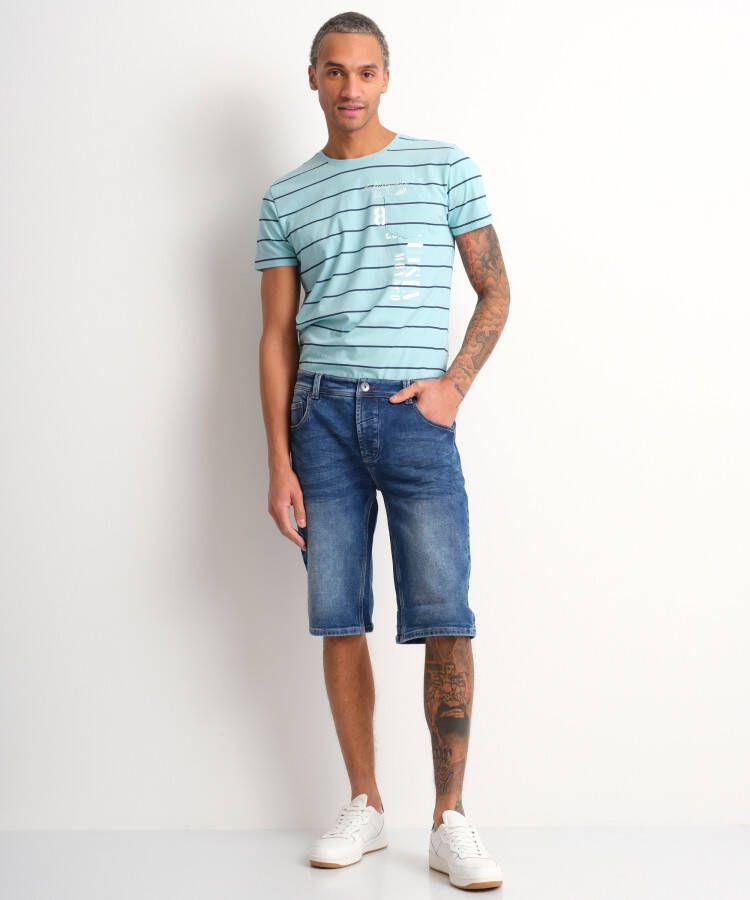 terStal Heren jogg jeans bermuda blauw in maat