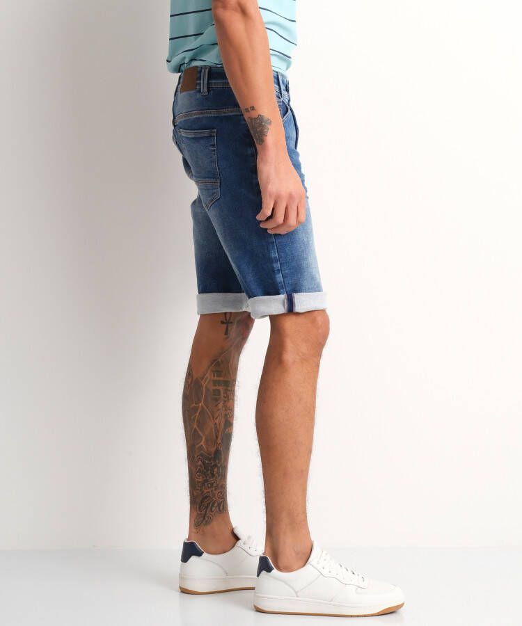 terStal Heren jogg jeans bermuda blauw in maat