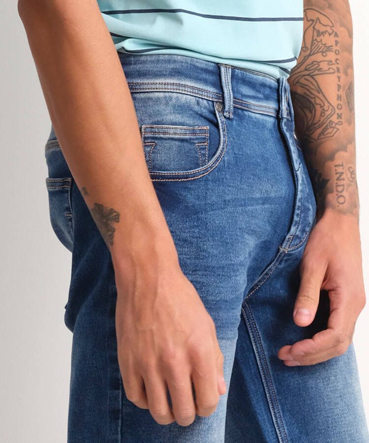 terStal Heren jogg jeans bermuda blauw in maat