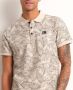 TerStal Heren pique polo bladerprint beige in maat - Thumbnail 3