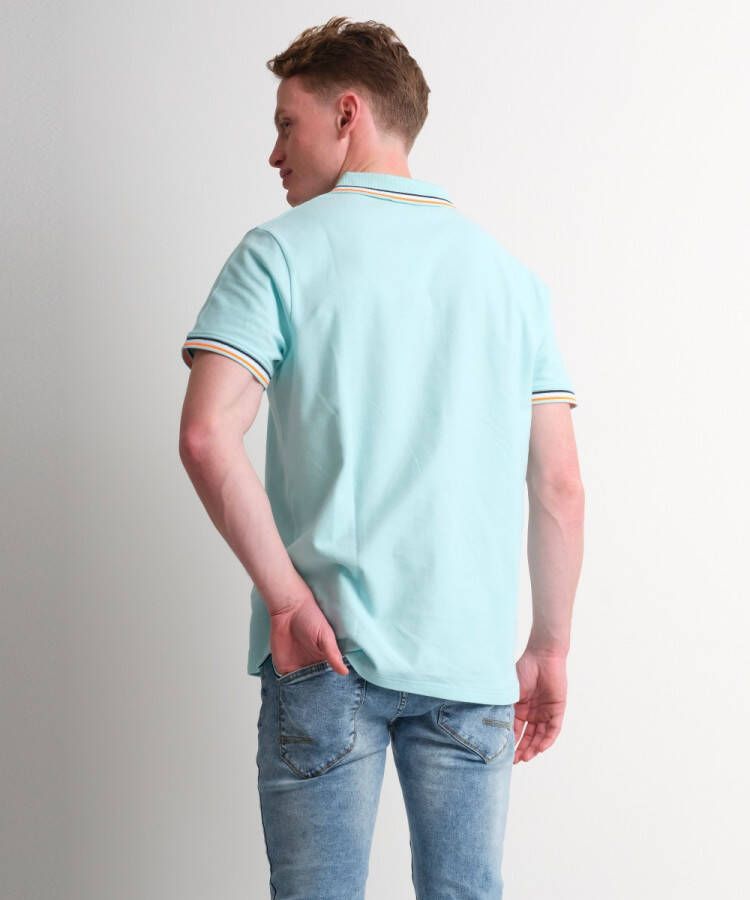 terStal Heren pique polo borstprint mint in maat