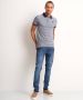 TerStal Heren pique polo met print blauw in maat - Thumbnail 2