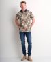 TerStal Heren pique polo tropische print beige in maat - Thumbnail 2