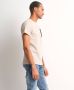 TerStal Heren pique t-shirt wafelpatroon beige in maat - Thumbnail 4