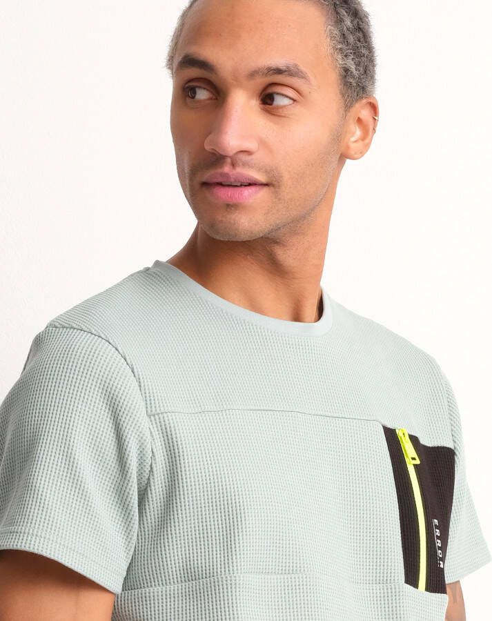 terStal Heren pique t-shirt wafelpatroon mint in maat
