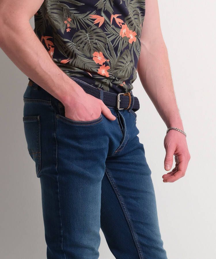 terStal Heren skinny fit jogg jeans (mid) blauw in maat