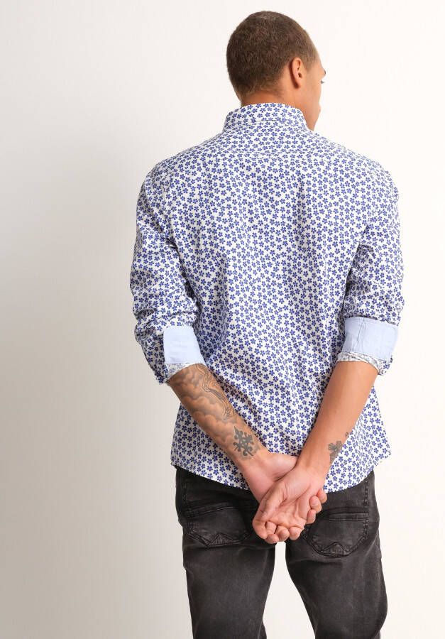 terStal Heren slim fit overhemd blauw in maat