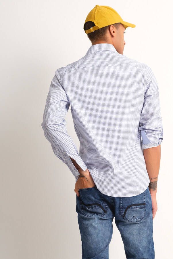 terStal Heren slim fit overhemd blauw in maat