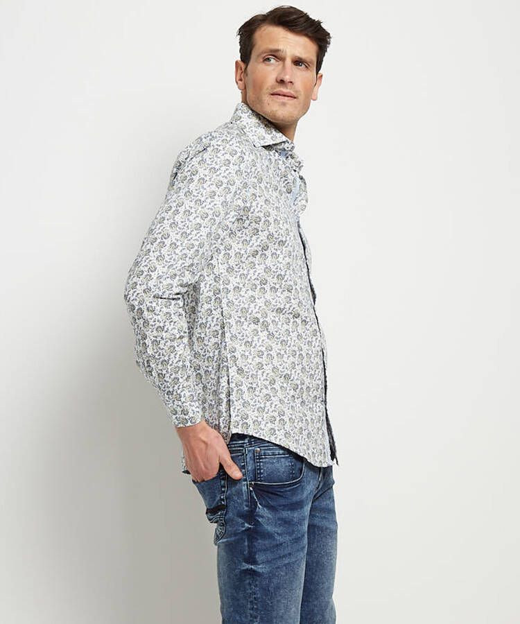 terStal Heren slim fit overhemd geel in maat