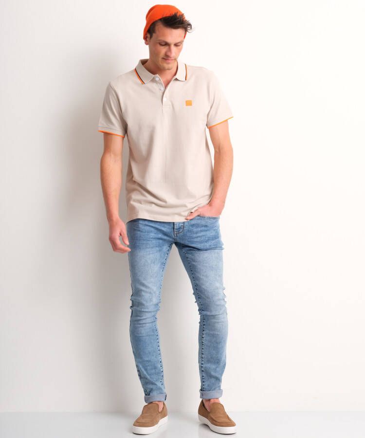 terStal Heren sportieve pique polo uni beige in maat
