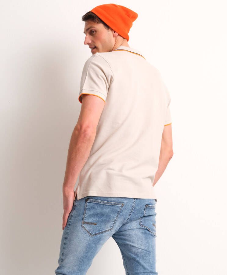 terStal Heren sportieve pique polo uni beige in maat