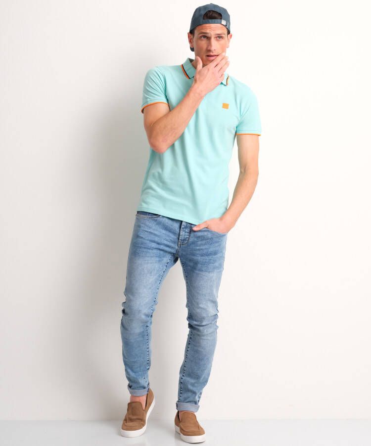 terStal Heren sportieve pique polo uni mint in maat